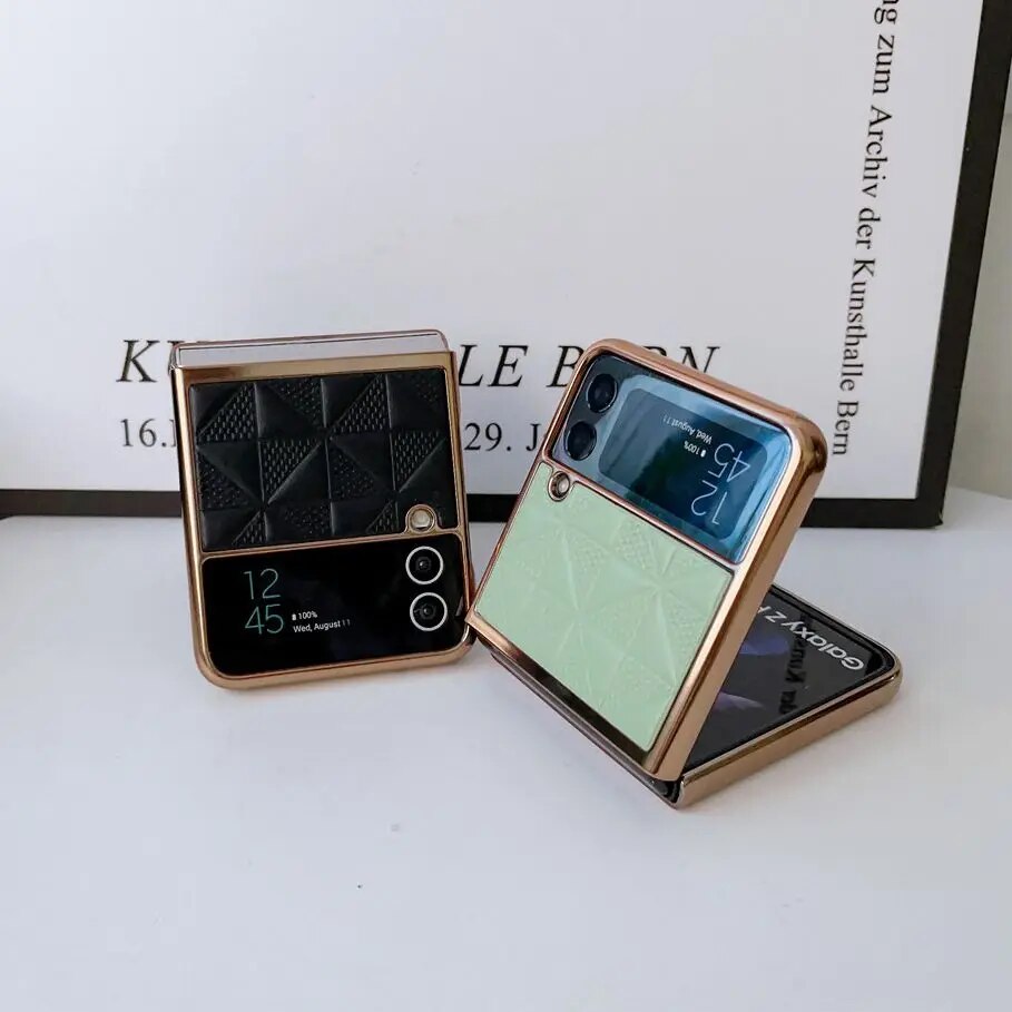 Luxury Leather Shockproof Hard Plating Case