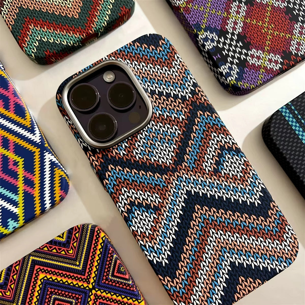 ColorBurst Texture Magnetic Carbon Fiber Case