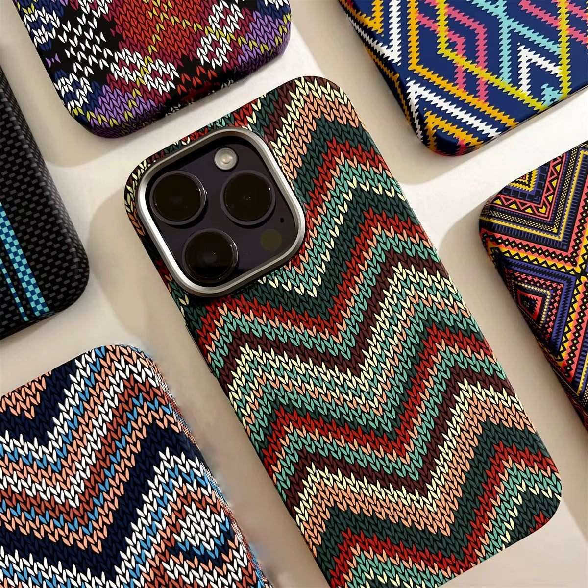 ColorBurst Texture Magnetic Carbon Fiber Case