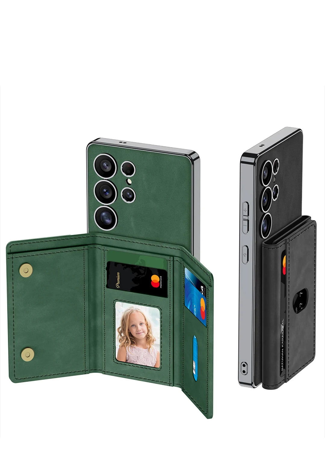 Galaxy S25 Ultra Magnetic Detachable Card Wallet Leather Case