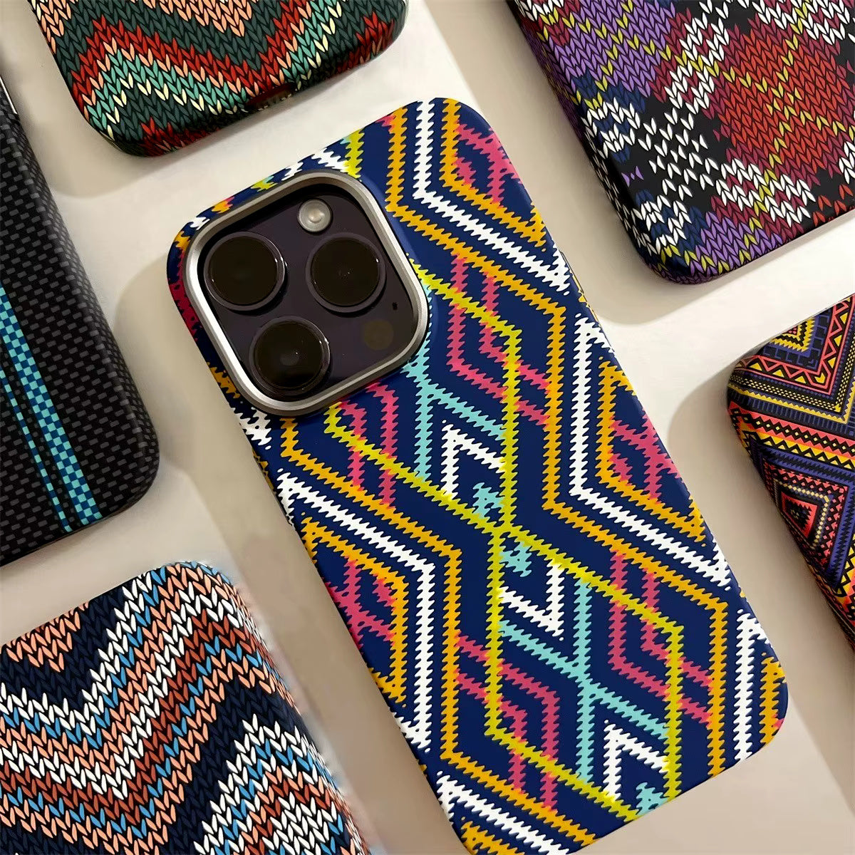 ColorBurst Texture Magnetic Carbon Fiber Case