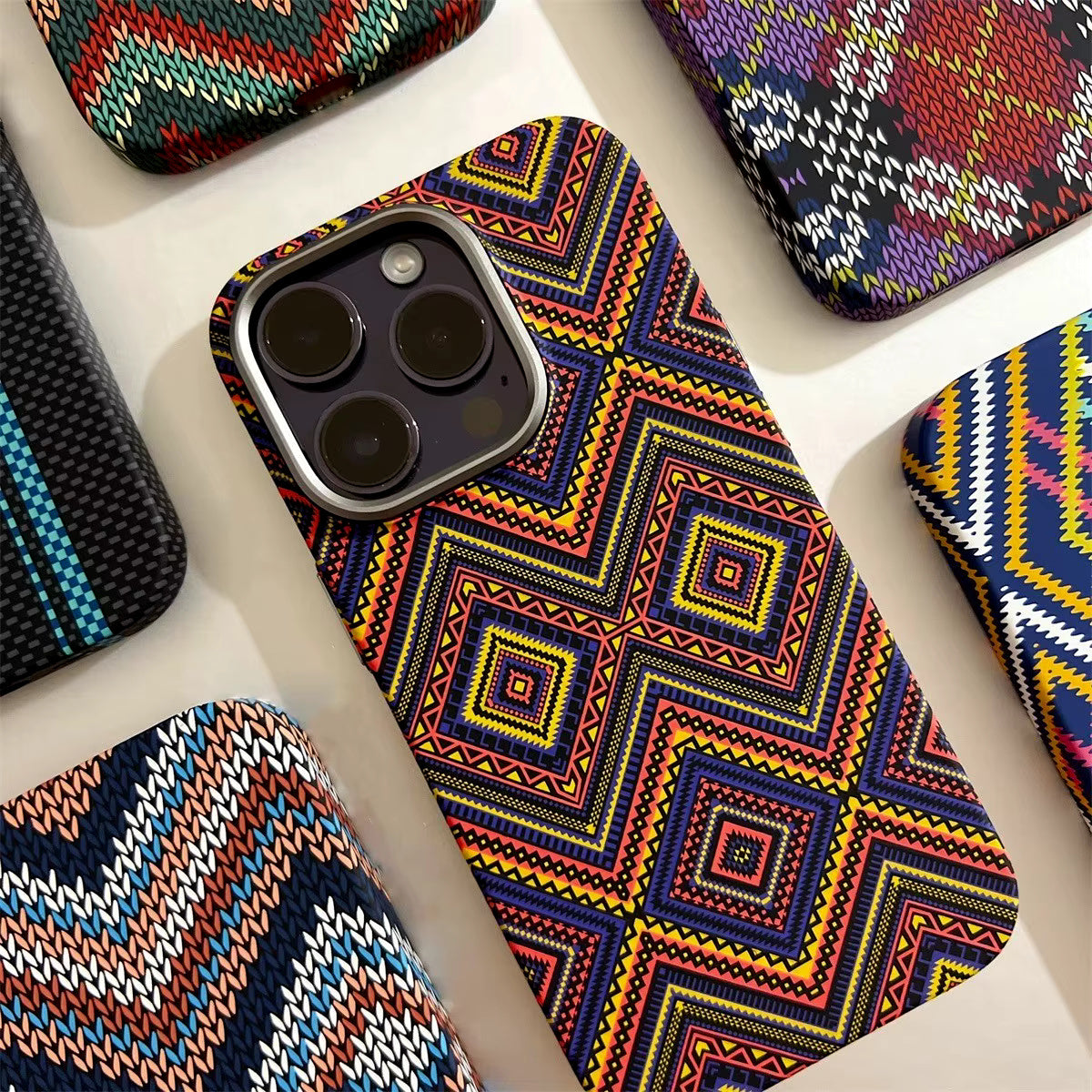 ColorBurst Texture Magnetic Carbon Fiber Case