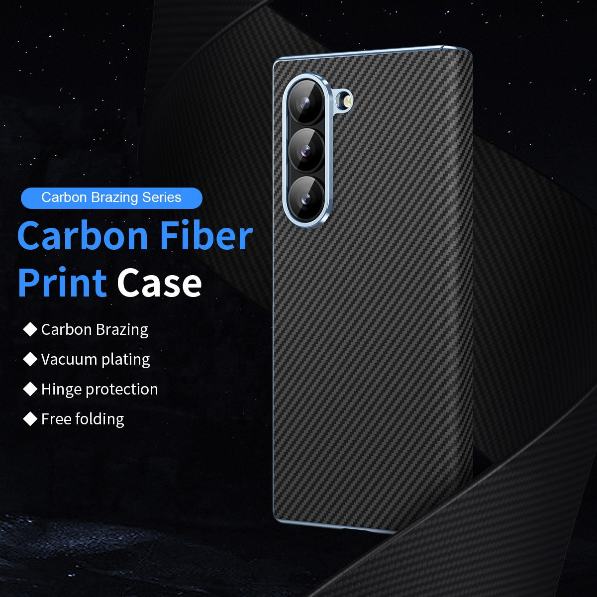 Carbon Fibre Thin Amarid Fiber Texture Electroplating Case