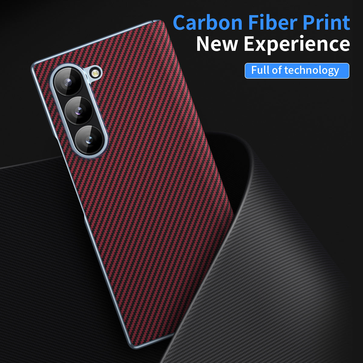 Carbon Fibre Thin Amarid Fiber Texture Electroplating Case