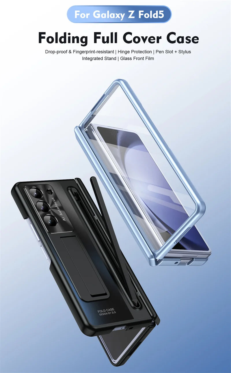 New Folding Stand Flat Pen Slot Case- With S Pen