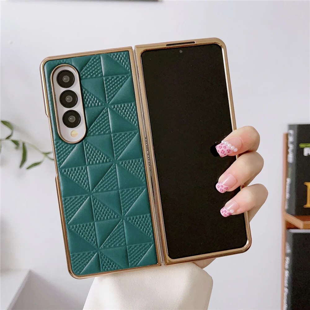 Luxury Leather Shockproof Hard Plating Case