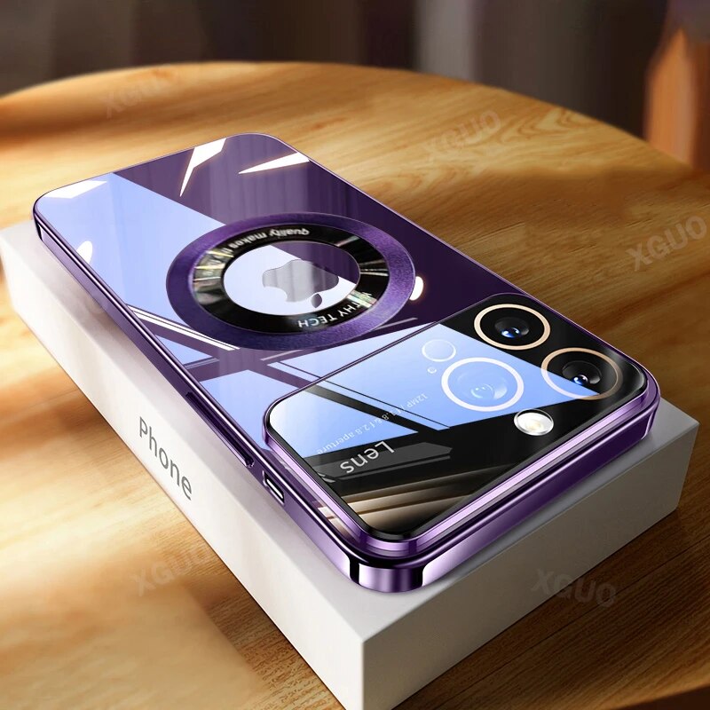 iPhone 15 Series Luxury Lens Ring Bracket Circle Case