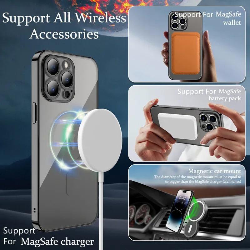 Premium Hybrid Magnetic MagSafe Camera Protection Case