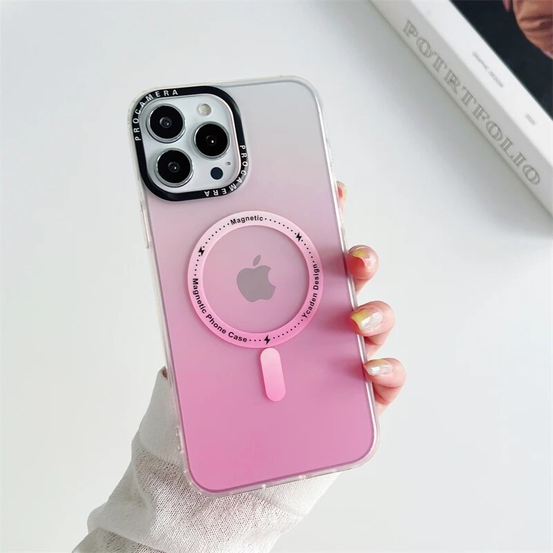 Luxury Gradient Matte Transparent Shockproof Case