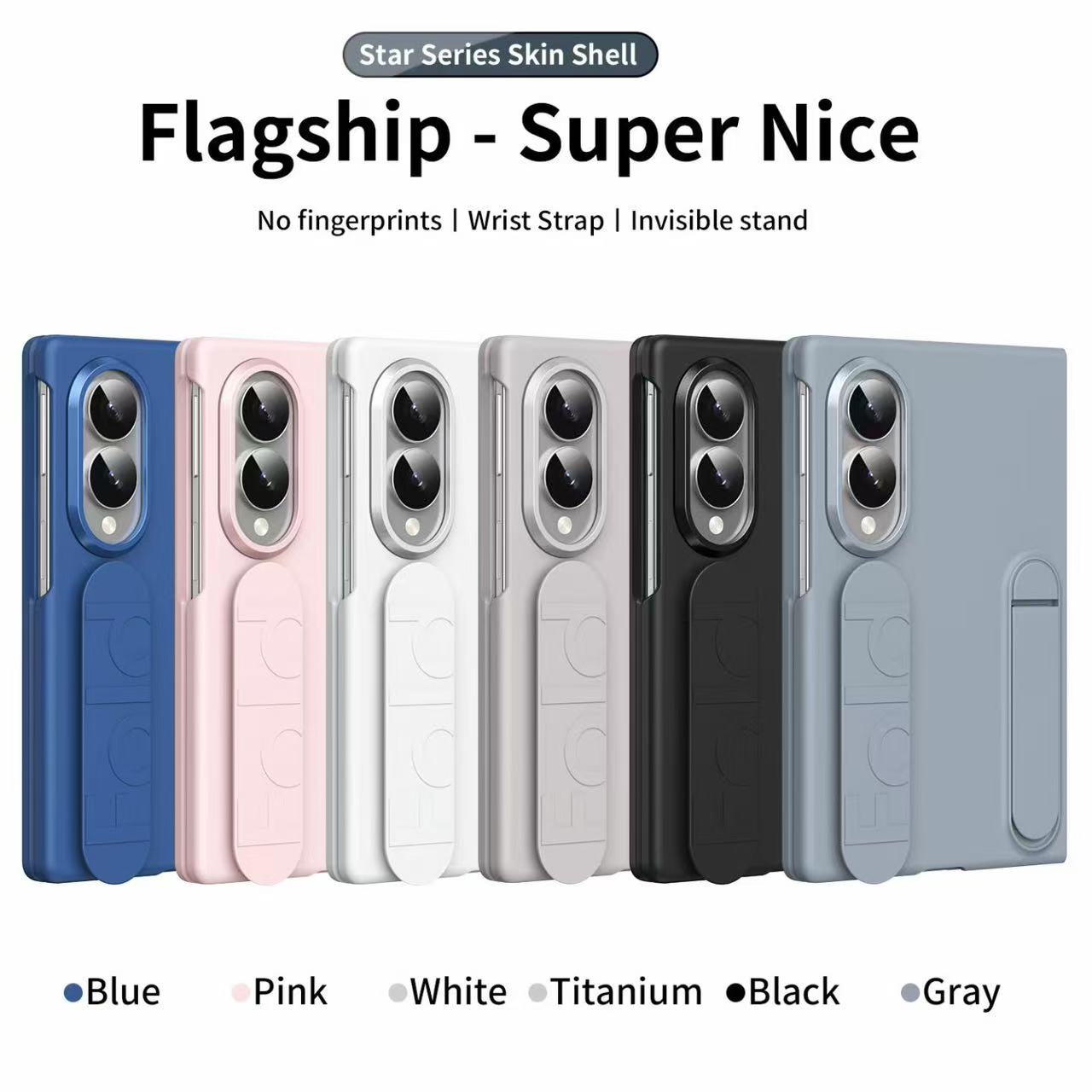 Galaxy Z Fold 8 Hinge Elastic Wristband Stand 360 Full Protection Case