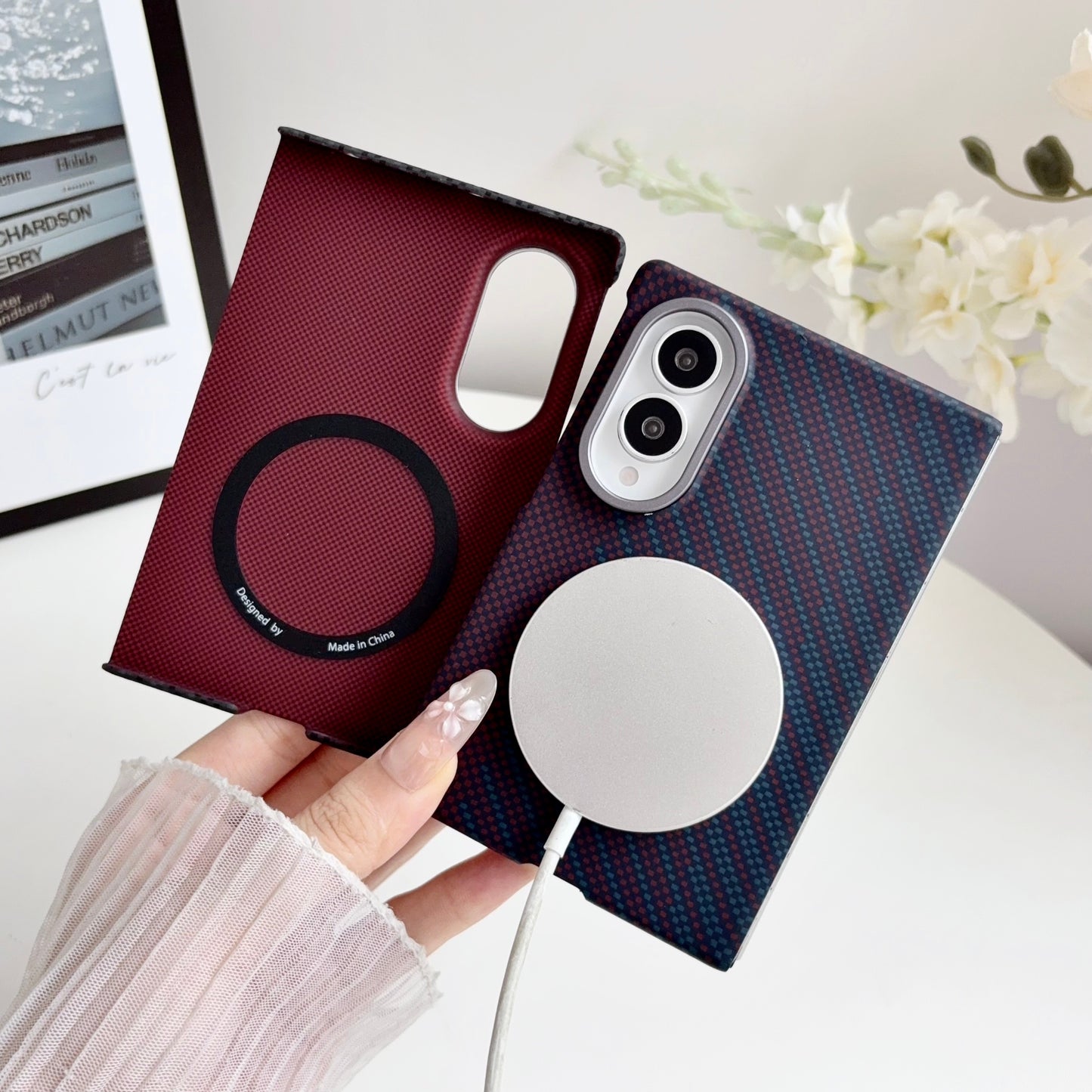 Galaxy Fold 8 Wide 2nd Generation Original Carbon Fiber Magnetic Case