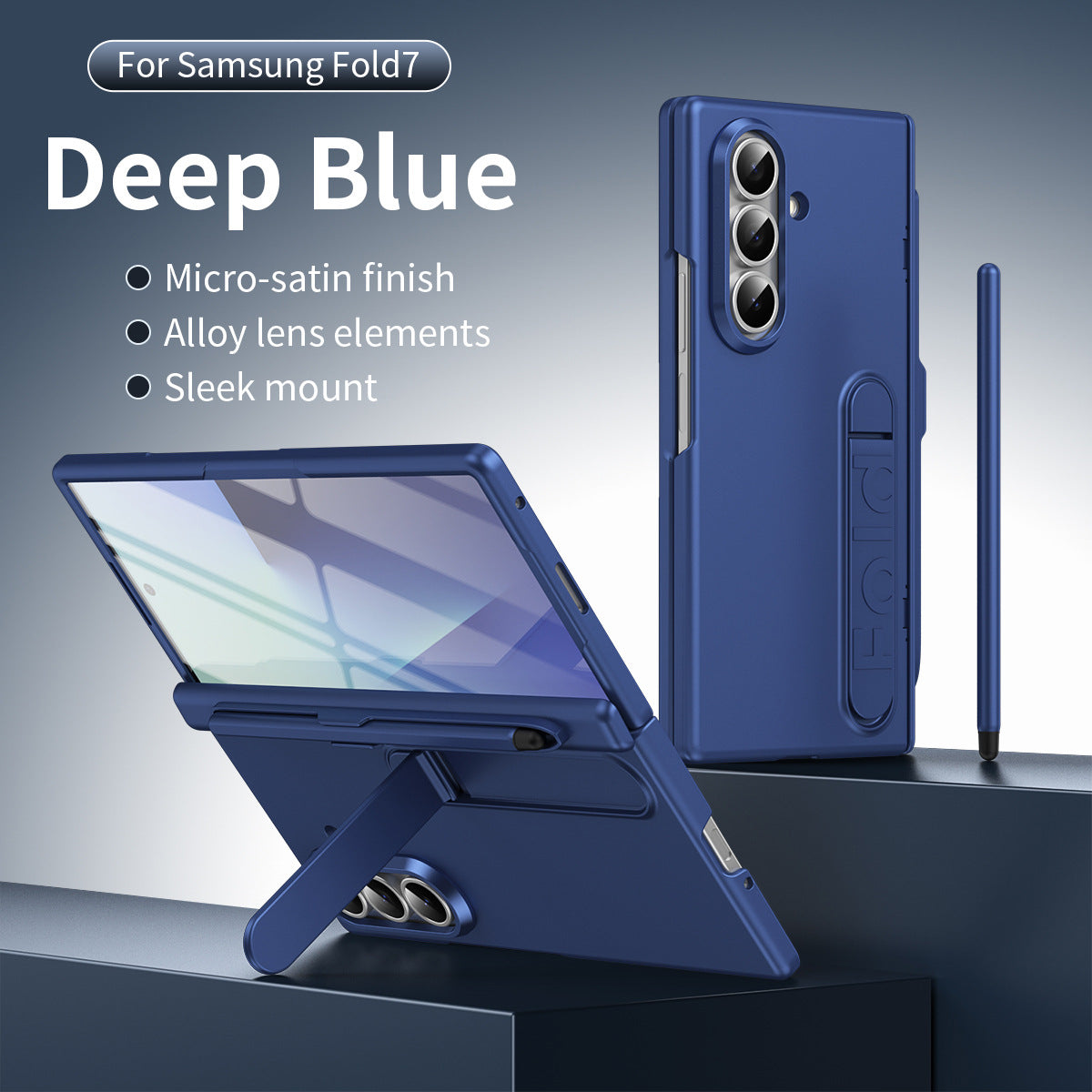 Galaxy Z Fold 8 Ultra Premium Business  Folding TPU With Hidden Kickstand Holder Case