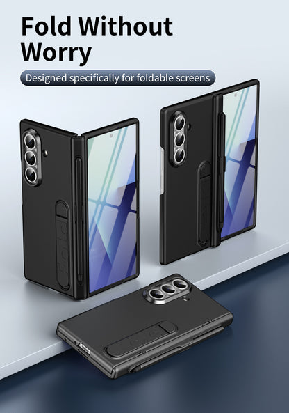 Galaxy Z Fold 8 Ultra Premium Business  Folding TPU With Hidden Kickstand Holder Case