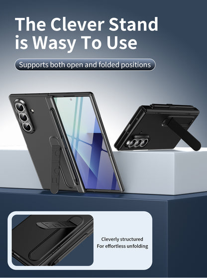 Galaxy Z Fold 8 Ultra Premium Business  Folding TPU With Hidden Kickstand Holder Case