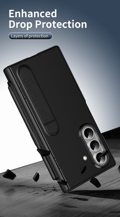 Galaxy Z Fold 8 Ultra Premium Business  Folding TPU With Hidden Kickstand Holder Case