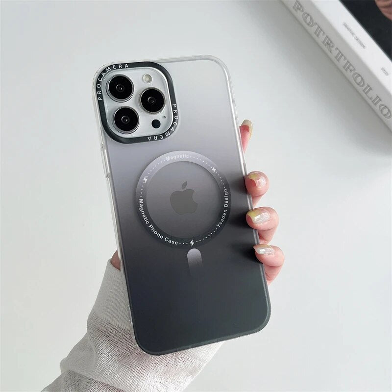 Luxury Gradient Matte Transparent Shockproof Case