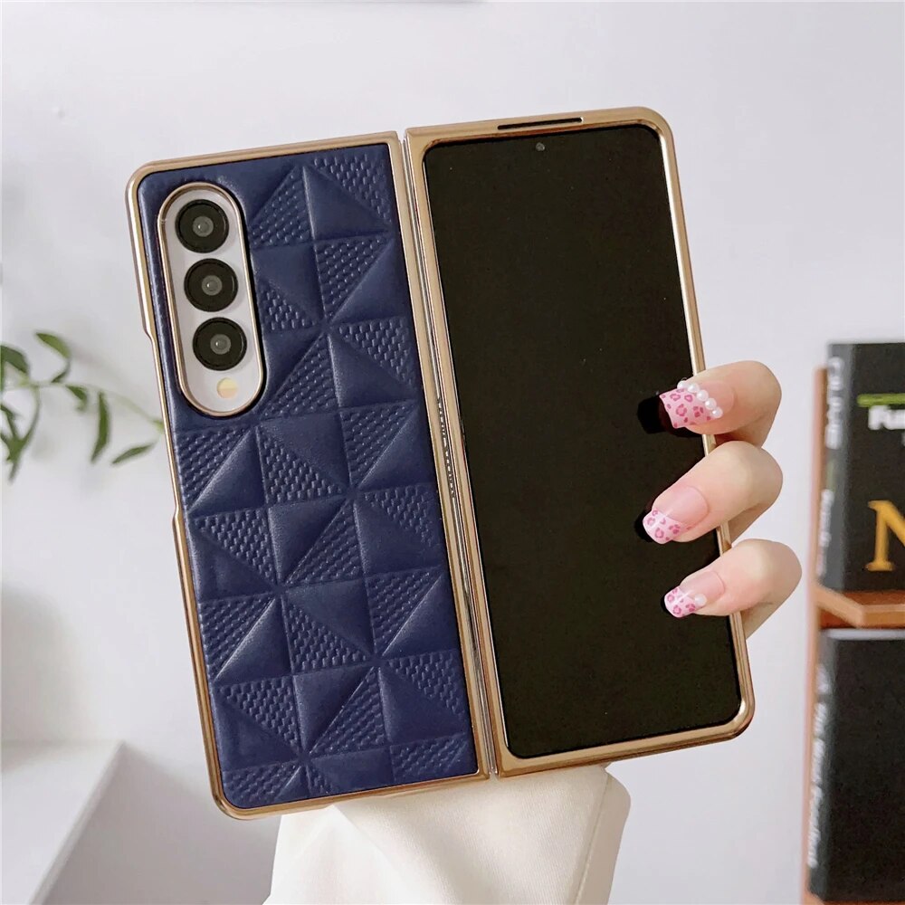 Luxury Leather Shockproof Hard Plating Case