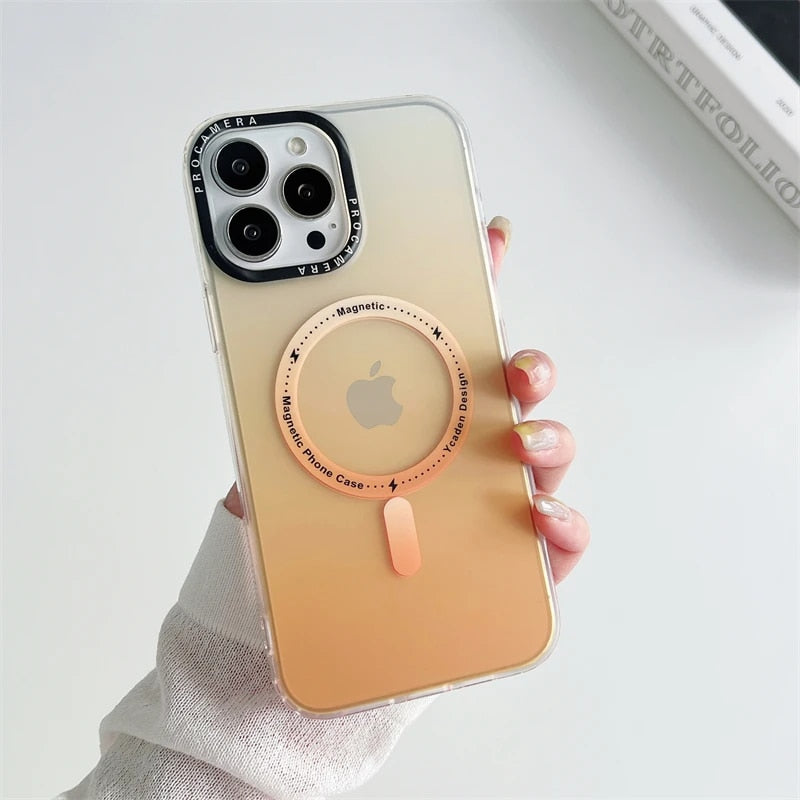 Luxury Gradient Matte Transparent Shockproof Case