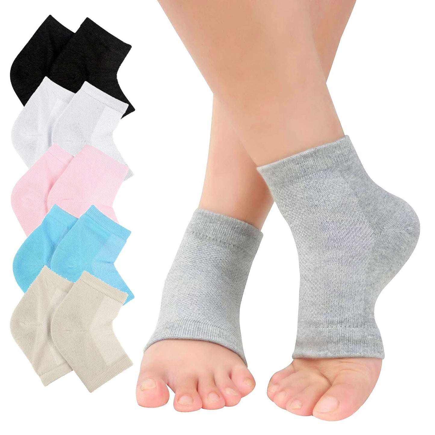 Heel Pain Relief Silicone Gel Heel Socks