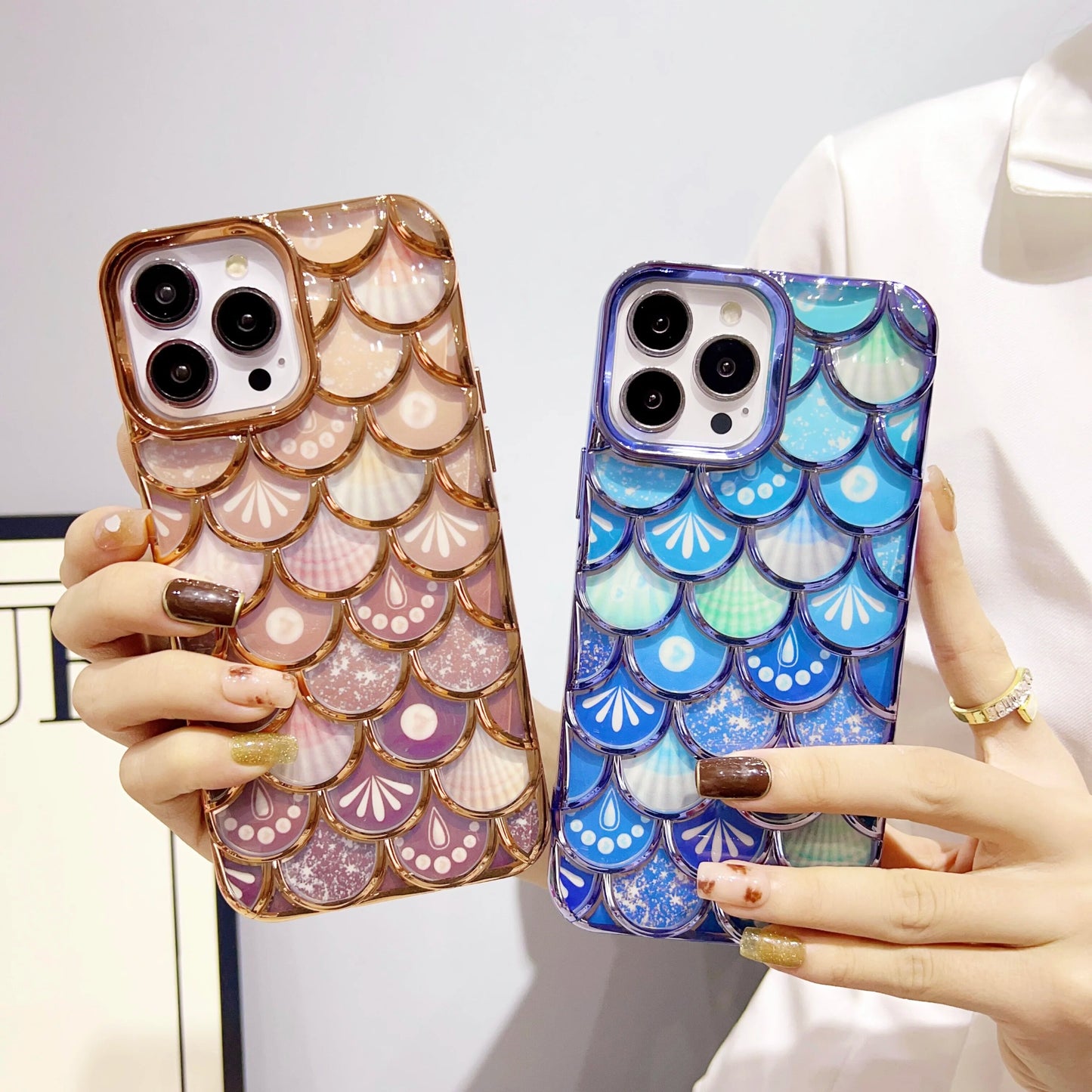 Luxury Glitter Fish Pattern Case