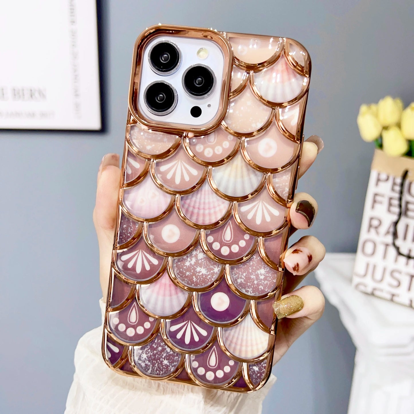 Luxury Glitter Fish Pattern Case