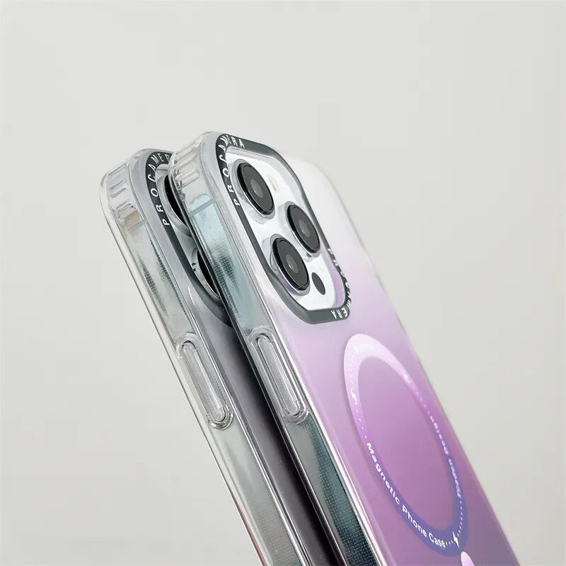 Luxury Gradient Matte Transparent Shockproof Case