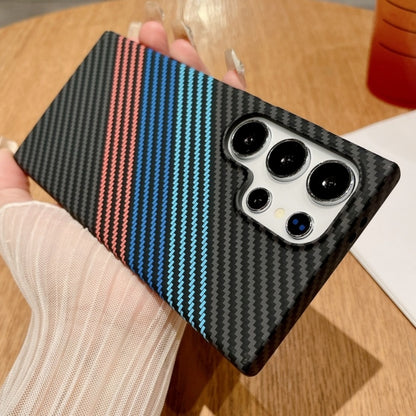 Ultra Thin Carbon Fibre Pattern Metal Lens Hard Case
