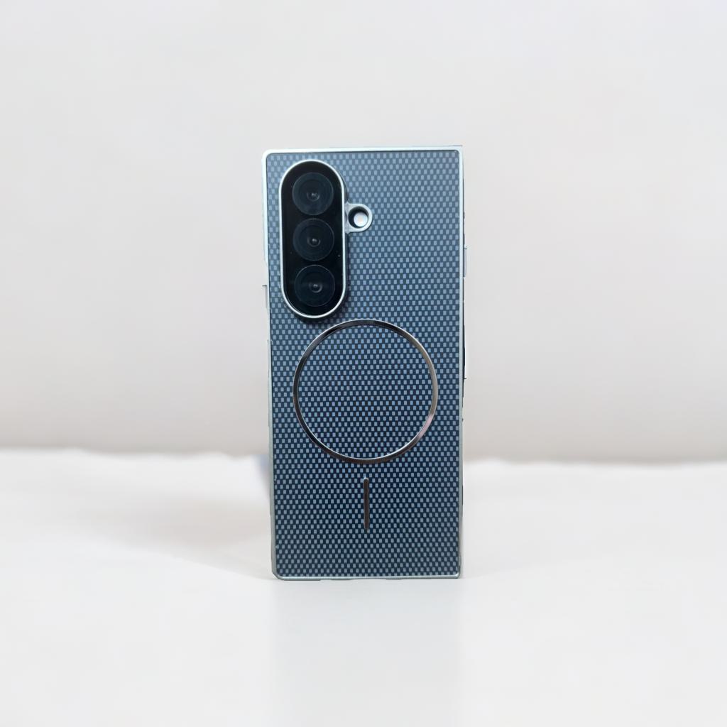 Fine Circle Carbon Fiber Pattern Magnetic Protection Case