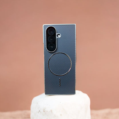 Fine Circle Carbon Fiber Pattern Magnetic Protection Case