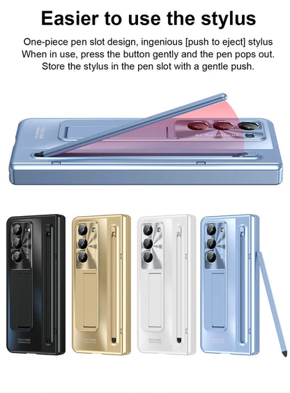 New Folding Stand Flat Pen Slot Case- With S Pen