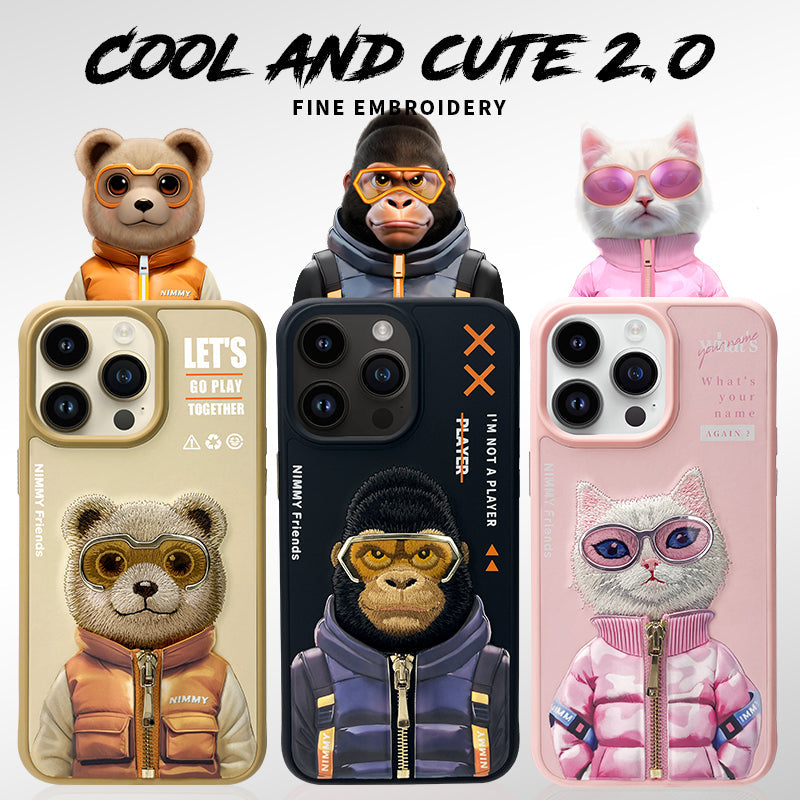 Nimmy Official 3D Cool & Cute Embroidery Case Cover- iPhone 15 Series