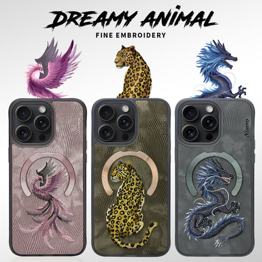 Nimmy Fantasy Animal MagSafe Embroidery Case Cover- iPhone 15 Series