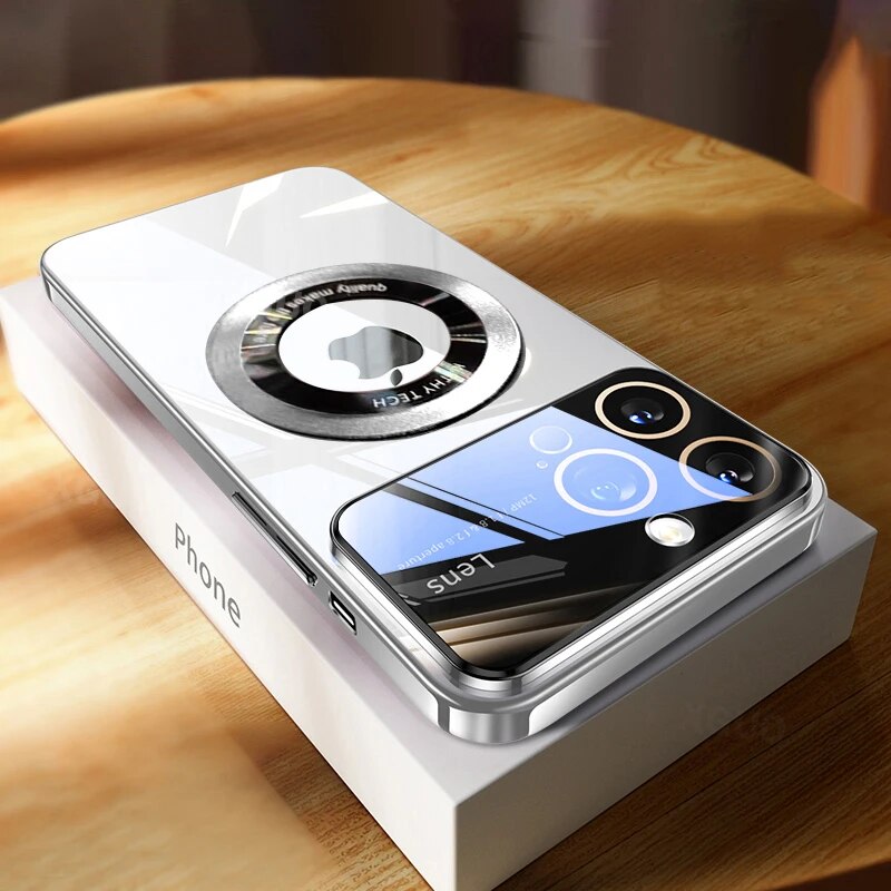 iPhone 15 Series Luxury Lens Ring Bracket Circle Case