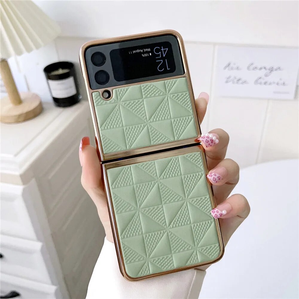 Luxury Leather Shockproof Hard Plating Case