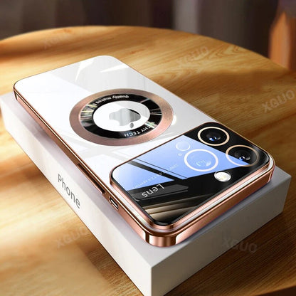 iPhone 15 Series Luxury Lens Ring Bracket Circle Case