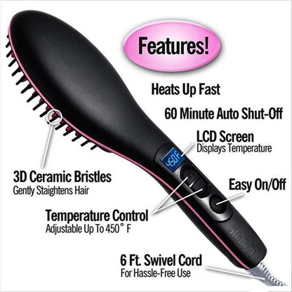 Professional Electric Hair Straightener Brush