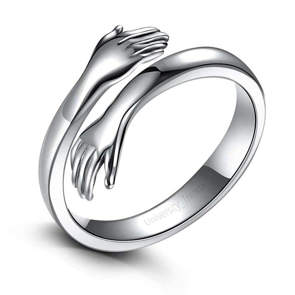 Titanium Stylish Look Women Ring Stainless Steel Silver Plated Ring