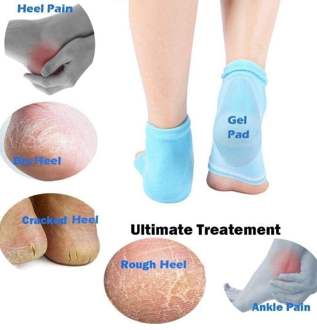 Heel Pain Relief Silicone Gel Heel Socks