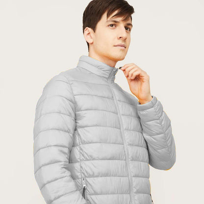 Polyester Solid Fyll Sleeves Mens Puffer Jacket