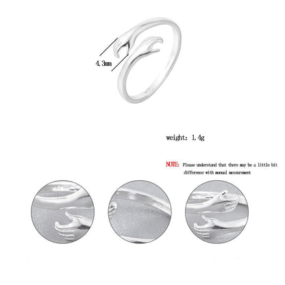 Titanium Stylish Look Women Ring Stainless Steel Silver Plated Ring