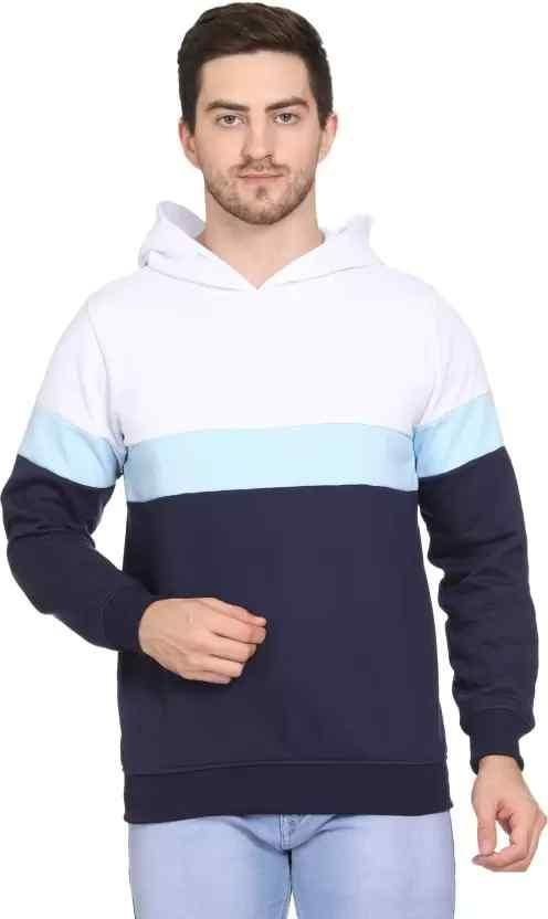 Men Full Sleeve Solid Hooded Sweatshirt