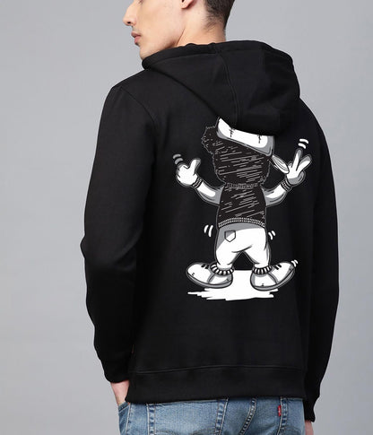 Men's Cotton Blend (Fleece) Oversized Graphic Print Hoodie