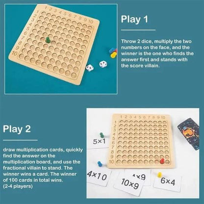 Wooden Multiplication Board Game